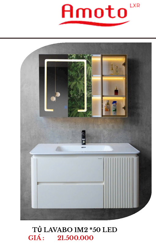 Tủ Lavabo Cao Cấp Amoto 1M2 LED – Sự Sang Trọng Cho Phòng Tắm Hiện Đại ở NHÀ BÈ - QUẬN 7